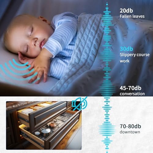 yenuo 5 pairs soft close drawer slides full showing dimensions