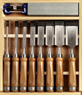 cr-v60 steel wood chisel set with sharpening kit, main product view
