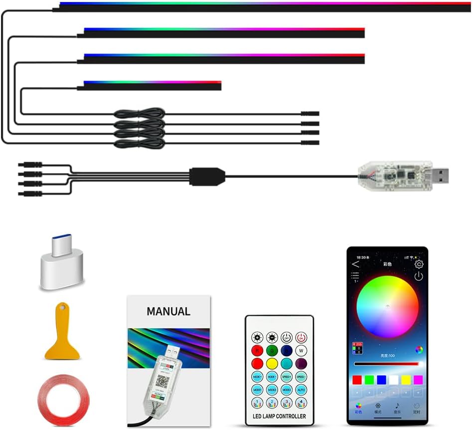 ambient lighting car led lights interior with app, main product view