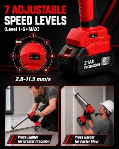 29 oz cordless caulking gun w/2 x 2.0ah, front angle view