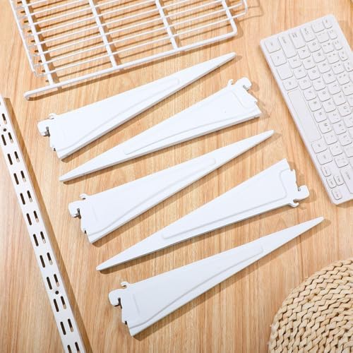 menkxi 12 pcs track locking shelf bracket, 12 on a desk or shelf