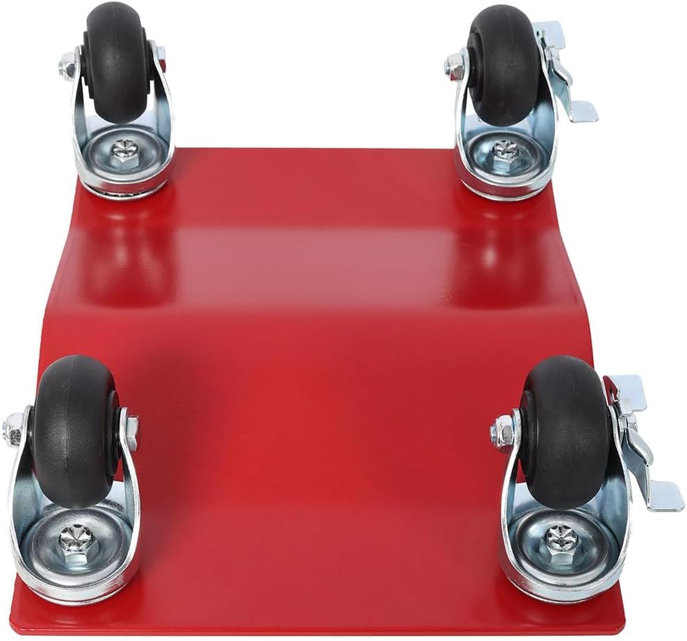 Car Wheel Dollies Set of 4, Heavy Duty Vehicle Moving Dolly Set with Brakes, 10000 lbs Total Capacity, 360° Swivel Tire Wheel Skates for Cars, Trucks,Trailers& Garage Use