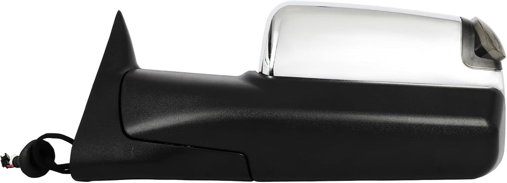 Towing Mirrors Fit for 1999 2000 2001 2002 for Dodge for Ram 1500 2500 3500 with Power Heated Turn Signal Chrome Tow Mirrors Pair