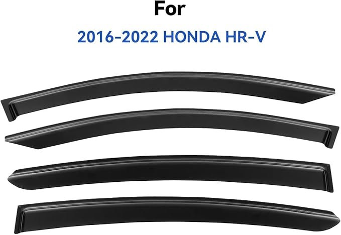 Window Visors Rain Guards for 2016-2022 Honda HRV, Out-Channel Window Vent Wind - Image 2