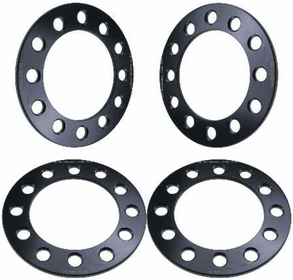 1/2" 6x5.5 Wheel Spacers - Wider Stance, Increased Clearance, Fits Chevy Silverado Tahoe Suburban Fits GMC Sierra Yukon - 1/4 Inch, 6x139.7 - Set of 4 - Black