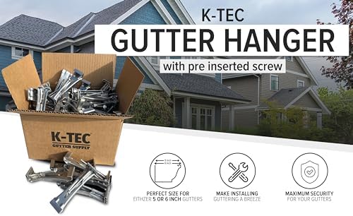 hidden gutter hangers 5 inch with a pre-inserted, package contents