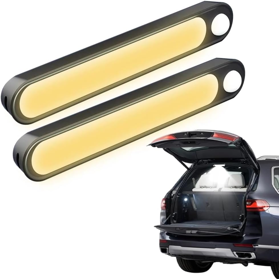 Car Trunk LED Light for Suzuki Jimny GJ FJ/Samurai 1998-2024, with Automatic Sensor, Rechargeable Adhesive Interior Light for Car Trunk Area Vehicle Inside,B Warm 500mAh