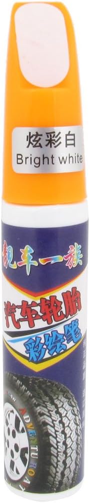 Ruilogod Orange Plastic White Tyre Tire Paint Marker for Auto Car