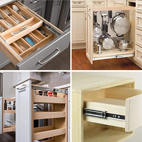lontan 2 pairs soft close drawer slides 22 on a desk or shelf