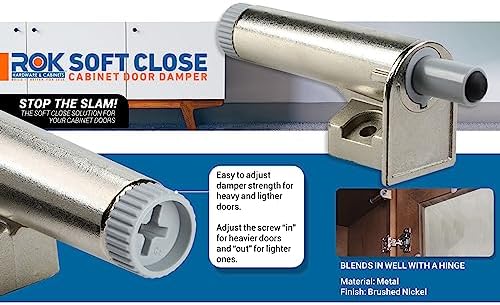 rok hardware soft close for cabinet doors/metal soft on a desk or shelf