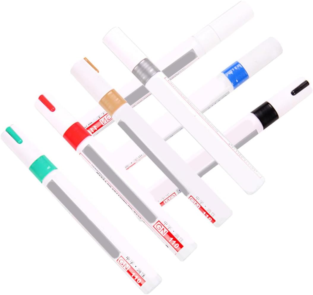 7pcs Tire Paint Pens Oil-based Permanent Markers for Repairing Tire Color Concealing Tool with Plastic Body Easy to Carry for Vehicle and Home Use