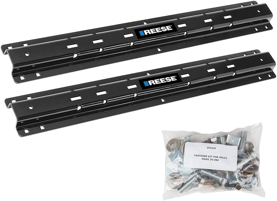 Reese 30153 Outboard Fifth Wheel Trailer Hitch Mounting Rails Only - 10-Bolt, 48" Width