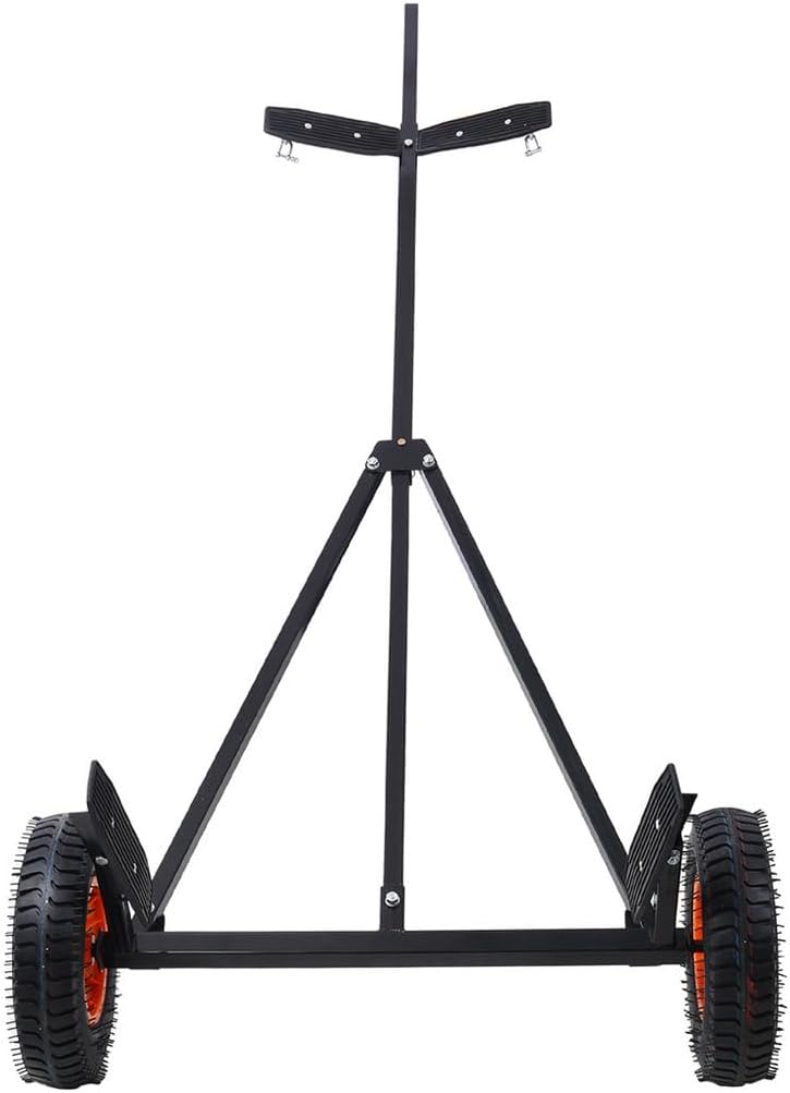 Boat Trailer Dolly, 420 LBS Capacity Trailer Mover with Adjustable 96-116 Inch Length, Heavy Duty Steel Boat Dolly with 16 Inch Pneumatic Tires for Kayak, Canoe, Fishing Boat, Motorboat