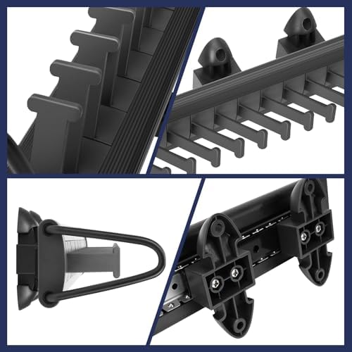 sliding tie rack hanger for closet, 20 tie, side view