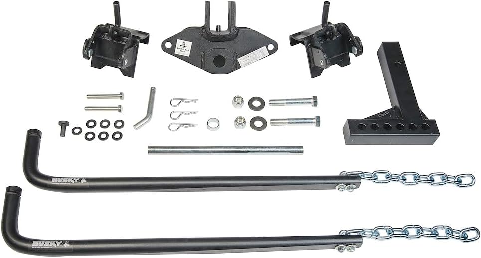 Husky 31421 Round Bar Weight Distribution Hitch with Bolt-Together Ball Mount/Shank Assembly 600 Lbs Max Tongue