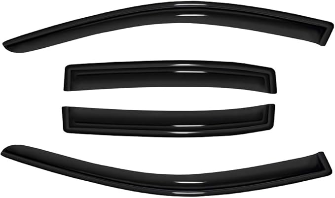 4pc Sun Rain Guards Window Visor Wind Deflector Compatible - Image 2