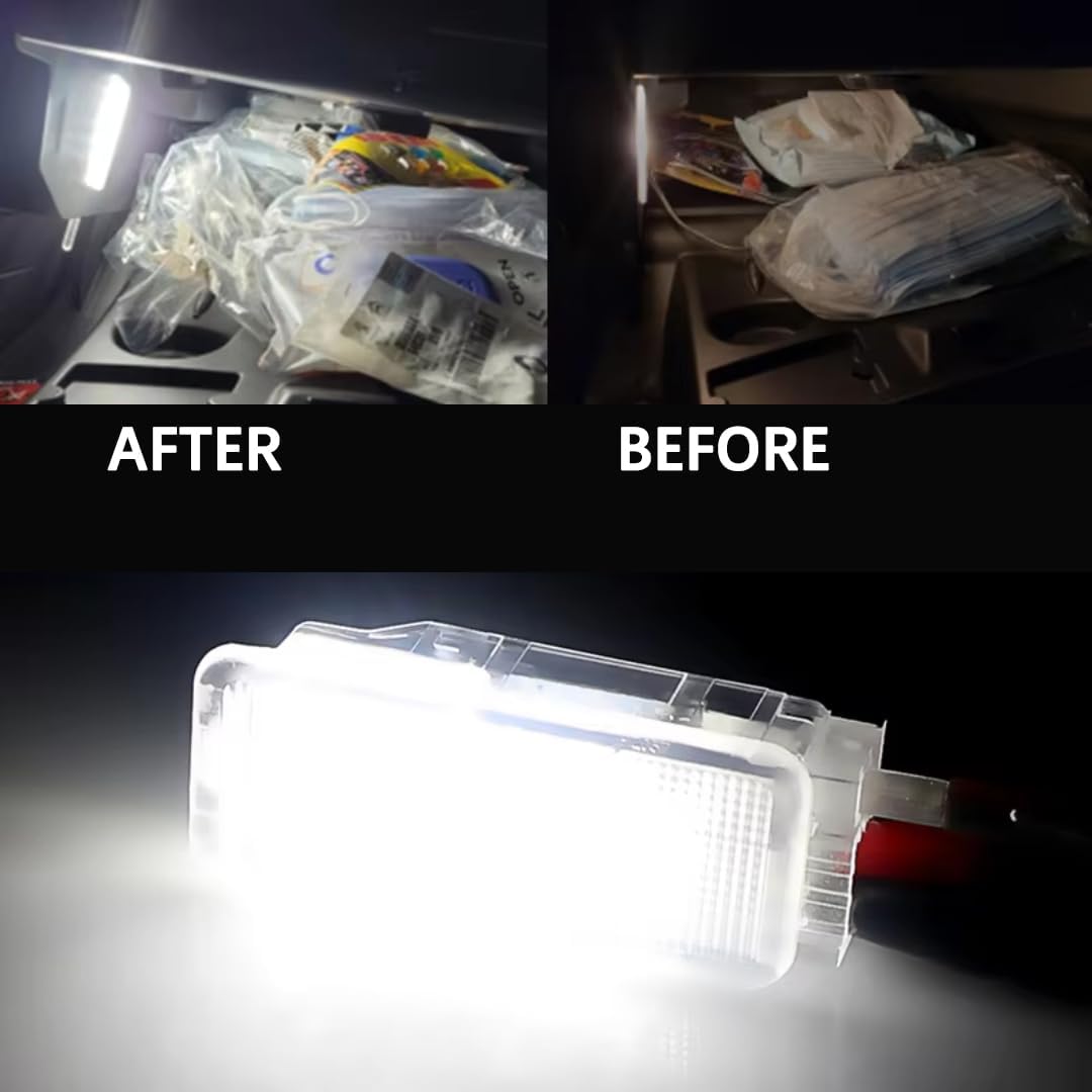 Car Trunk Light for Peugeot 1007 2004-2009/206 1998-2010/207 2006, 1/2PCS Trunk Cargo Lamp Footwell Under Door Glove Box Light