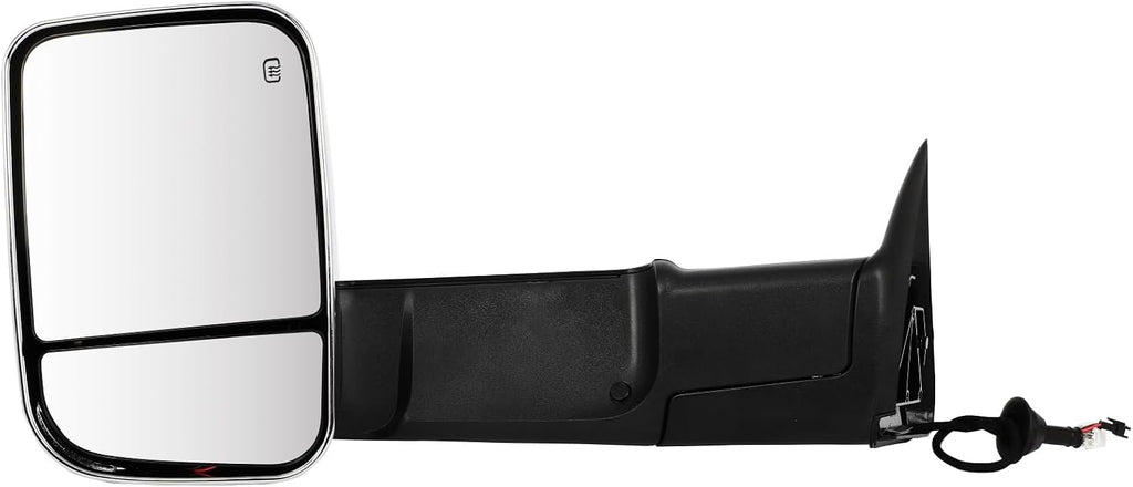 Towing Mirrors Fit for 1999 2000 2001 2002 for Dodge for Ram 1500 2500 3500 with Power Heated Turn Signal Chrome Tow Mirrors Pair