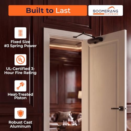 boomerang d703 medium-duty designer auto commercial door closer on a desk or shelf