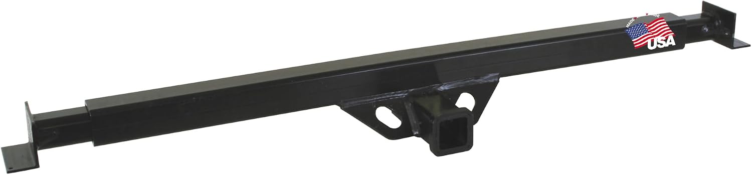 Buyers Products 1801125 Light Towing Hitch Receiver – Adjustable 47.5" to 77" Range, 2" Receiver for Bike Rack, Cargo Carrier, Light Towing up to 3,000lb – Black Powder-Coated Finish, Towing Accessory