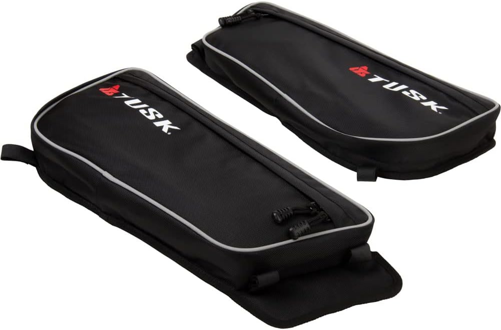 TUSK Upper Door Bags Pair 1680D Nylon with UV Protection, Water-Resistant Zippers, 2 Mesh Compartments & Key Ring Interior Storage. Compatible with CAN-AM Maverick X3 64 Inch and 72 Inch 2017-2026