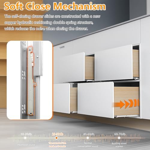 undermount soft close heavy duty drawer slides 21 shown in use