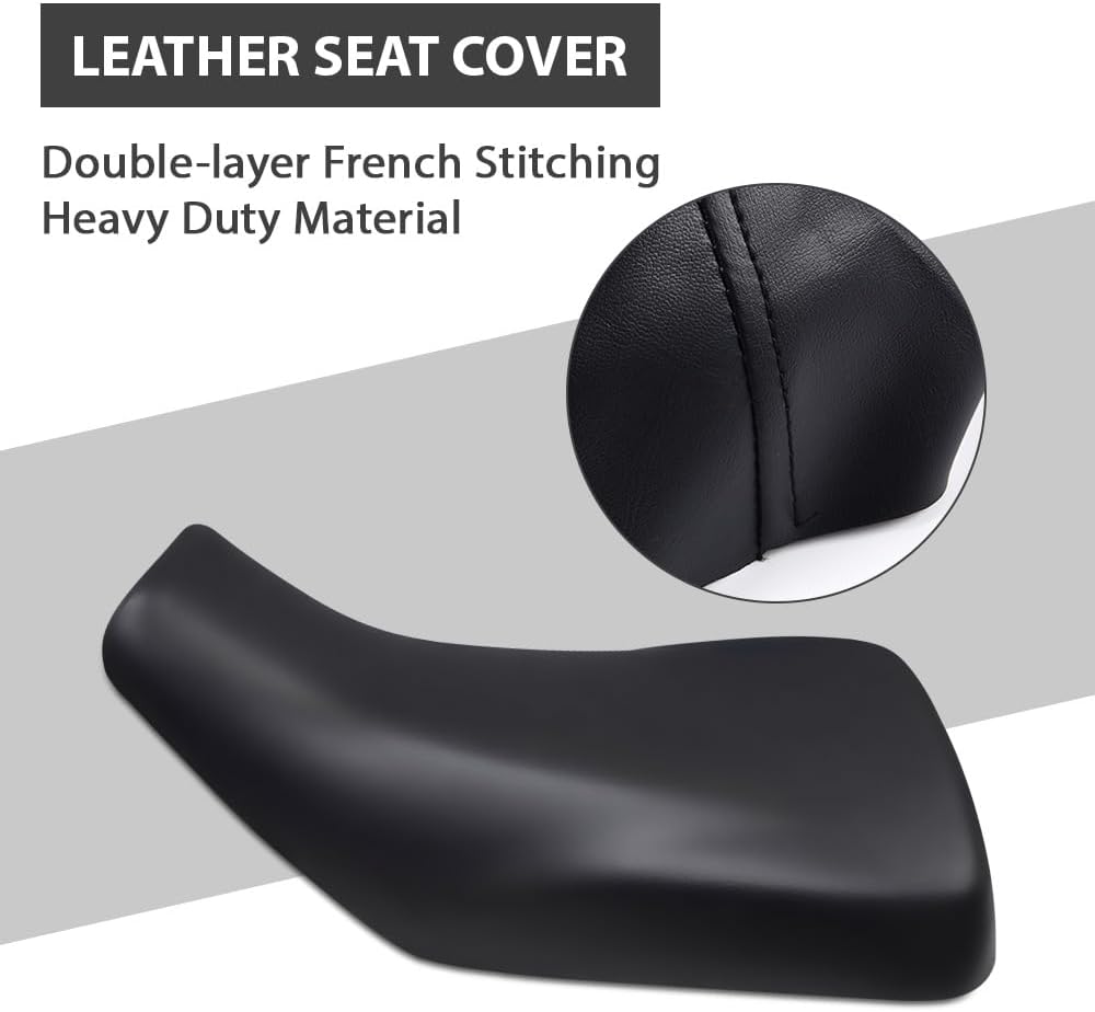 PIT66 ATV Seat Cover Fit Honda Rancher 350 2000-2006, Black PVC Leather | Weather-Resistant Replacement Seat Cover Compatible with Honda Rancher 350 2000-2006 Off Road Seatcover