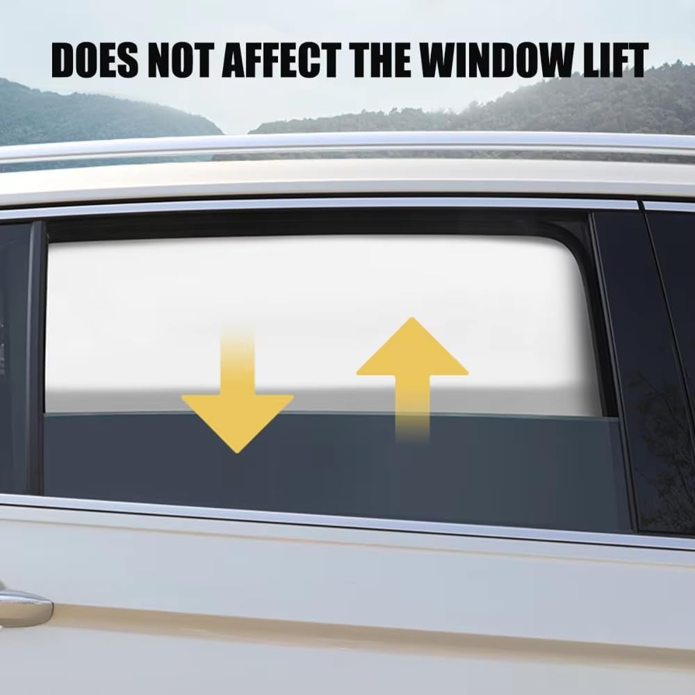 4 Pcs Side Window Sunshade for GMC Sierra 2500HD/3500HD Crew Cab 2020-2025, Window Curtain Shield Protection Sun Visor Screen Automotive Interior Accessories