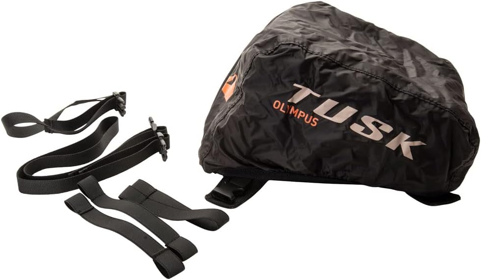 Tusk Olympus Large Tank Bag Black/Tan Durable Off-Road Motorcycle Storage Bag with Multiple Compartments and Secure Mounting
