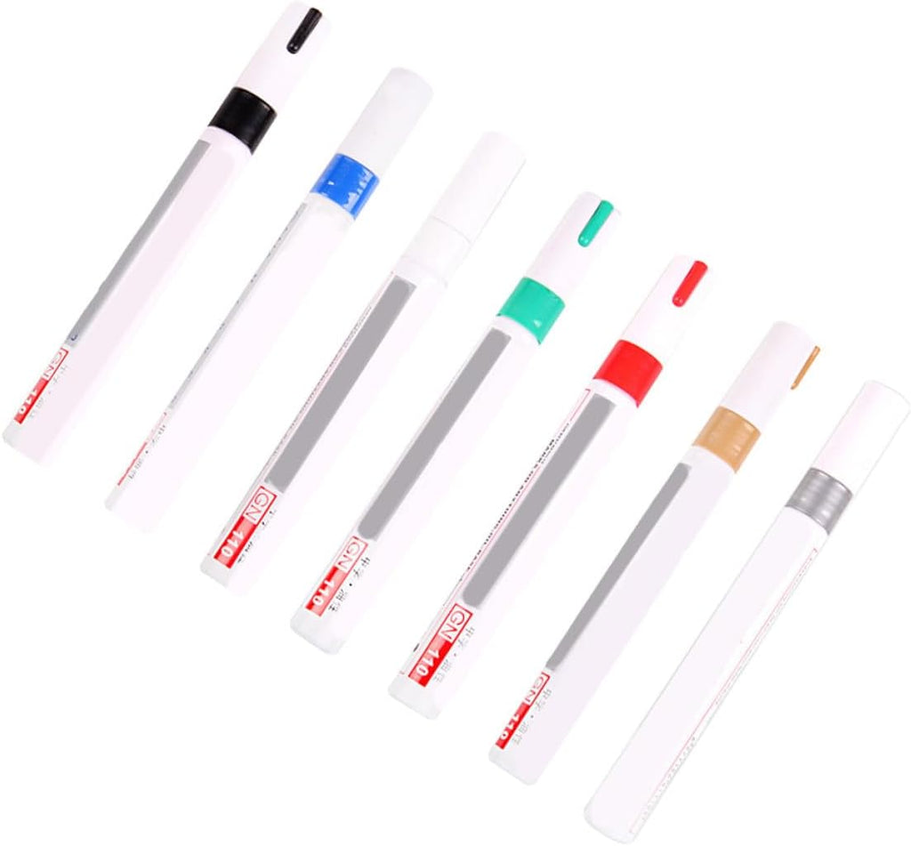 GANAZONO 7pcs Car Scratch Repair Pen Set, Oil-based Paint Pens for Automotive Touch, Plastic Material, Waterproof and Quick Dry, for Tire Repair and Graffiti Marking