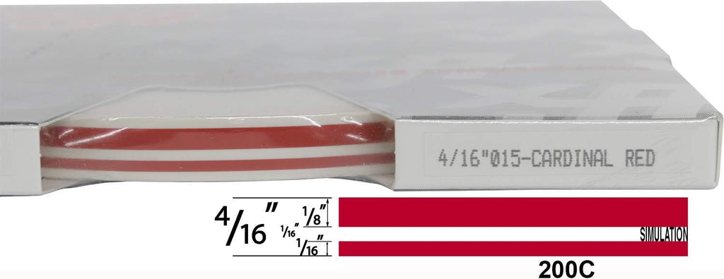 Universal TFX 0004015 - Auto Customizing Dual Pinstripe - 4/16" x 150' (1/8” Stripe, 1/16" Gap, Then 1/16” Stripe) - 015-Cardinal Red