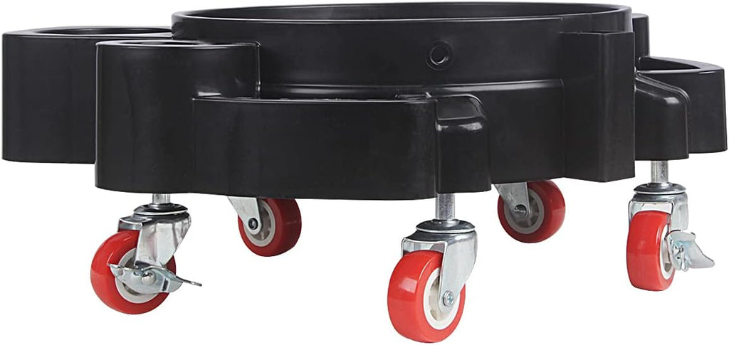 LCGP Bucket Dolly 5 Gallon Car Wash Professional Detailing Bucket Dolly with Heavy Duty Wheel Casters, Black