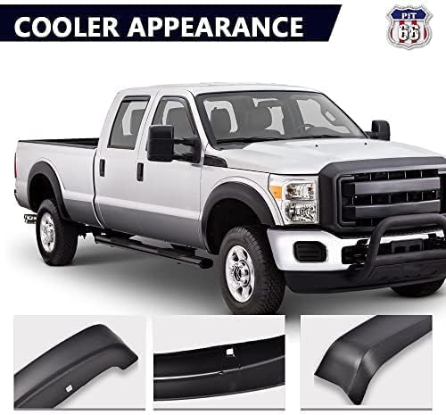 PIT66 Fender Flares Compatible with 1999-2007 Ford F250 F350 Super Duty Styleside, Factory Style Textured Black Wheel Well Protection, Covers Rust Around Fender Wells, 4PC Set