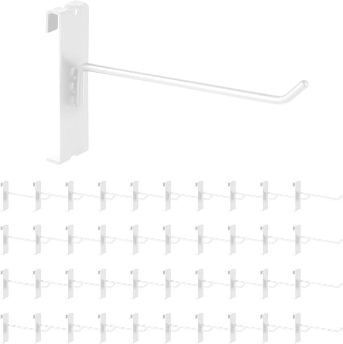 40Pcs 6" Gridwall Display Hooks Assortment Set, Wire Diameter 5mm/ 0.2” by Yauhar