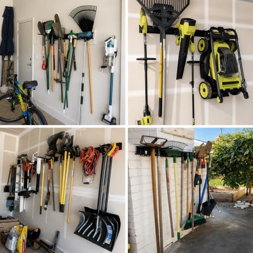 garage tool organizer wall mount 49.5 inches with on a desk or shelf