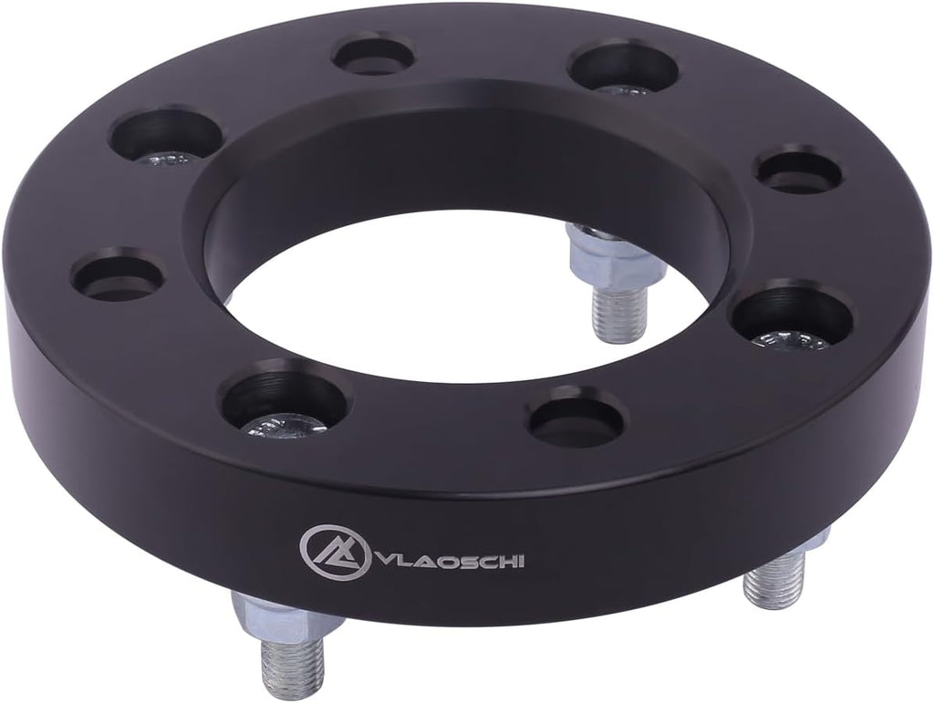 Black Forged 4x4 Wheel Spacers 1 Inch with M12x1.25 Studs Compatible with Yamaha Golf Cart (4x101.6 Bolt Pattern 68.5mm Center Bore) - Pack of 4