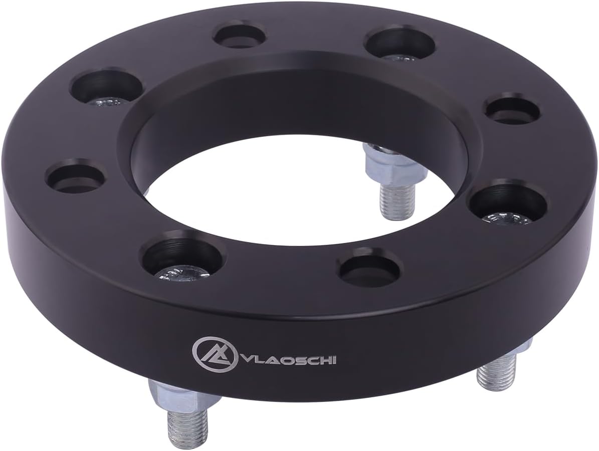 Black Forged 4x4 Wheel Spacers 1 Inch with M12x1.25 Studs Compatible with Yamaha Golf Cart (4x101.6 Bolt Pattern 68.5mm Center Bore) - Pack of 4