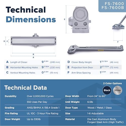 commercial door closer heavy duty - automatic door, close-up detail