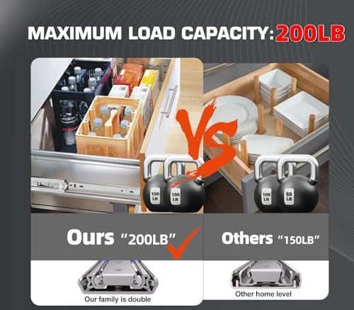 1 pair 200 lbs heavy duty drawer slides,8, close-up detail