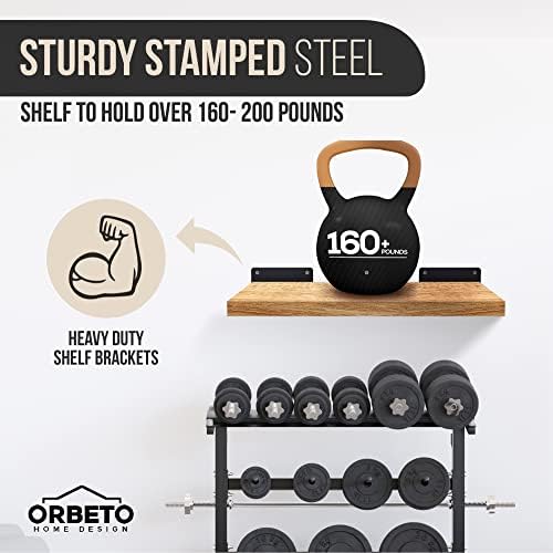 orbeto 6 pack heavy duty shelf brackets (12") on a desk or shelf