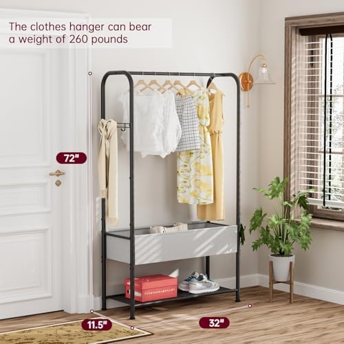 singaye wardrobe standing closet clothing rack with shelf, package contents