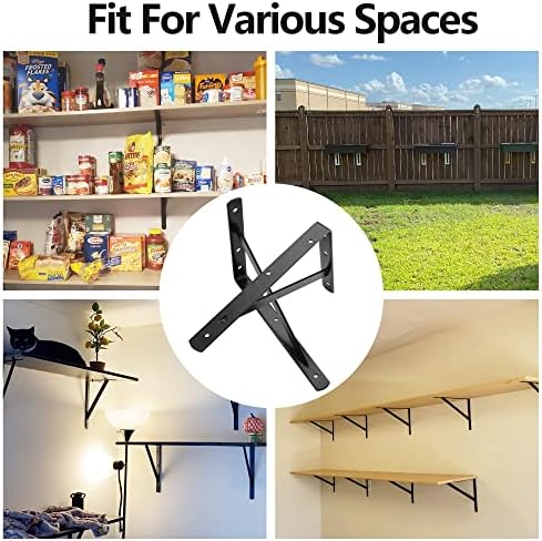 heavy duty shelf brackets, 12 x 8 inch, side view