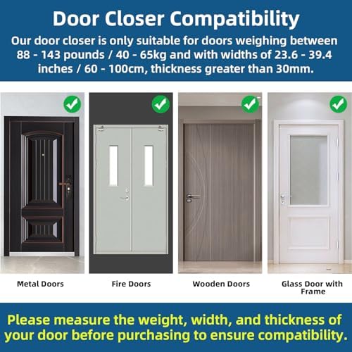 ougourim door closers commercial heavy duty automatic door, side view