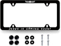 Jesus is Coming Soon License Plate Frame Christian Cross License Plate Holder by MUAWUOIK