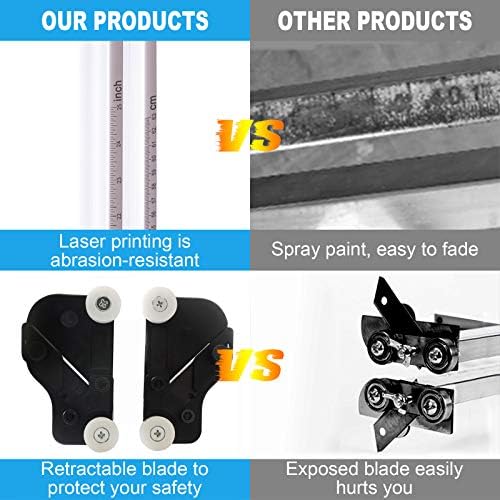 zozen foldable drywall cutting tool, aluminum body, with10pc, close-up detail