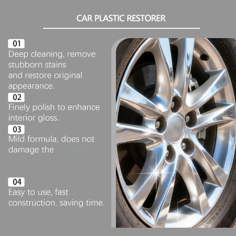 Rejuvenate Outdoor Restorer, Car Plastic Interior Scratch Remover, Interior Car Plastic Scratch Removers, Dashboard Plastics Revitalizer For Oxidized Car Interior Surfaces