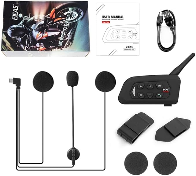 MIMIRACLE V4 Plus Motorcycle Helmet Bluetooth Intercom Headset - Image 5