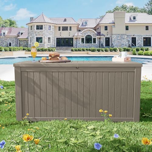 outdoor storage box waterproof, 200 gallon lockable resin, view 9