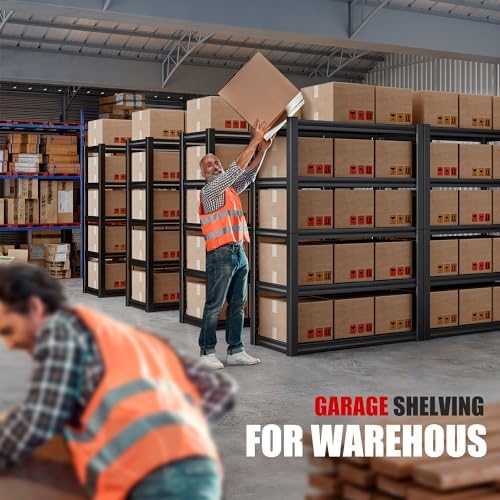 raybee storage shelves 2000lbs garage shelving heavy duty, front angle view