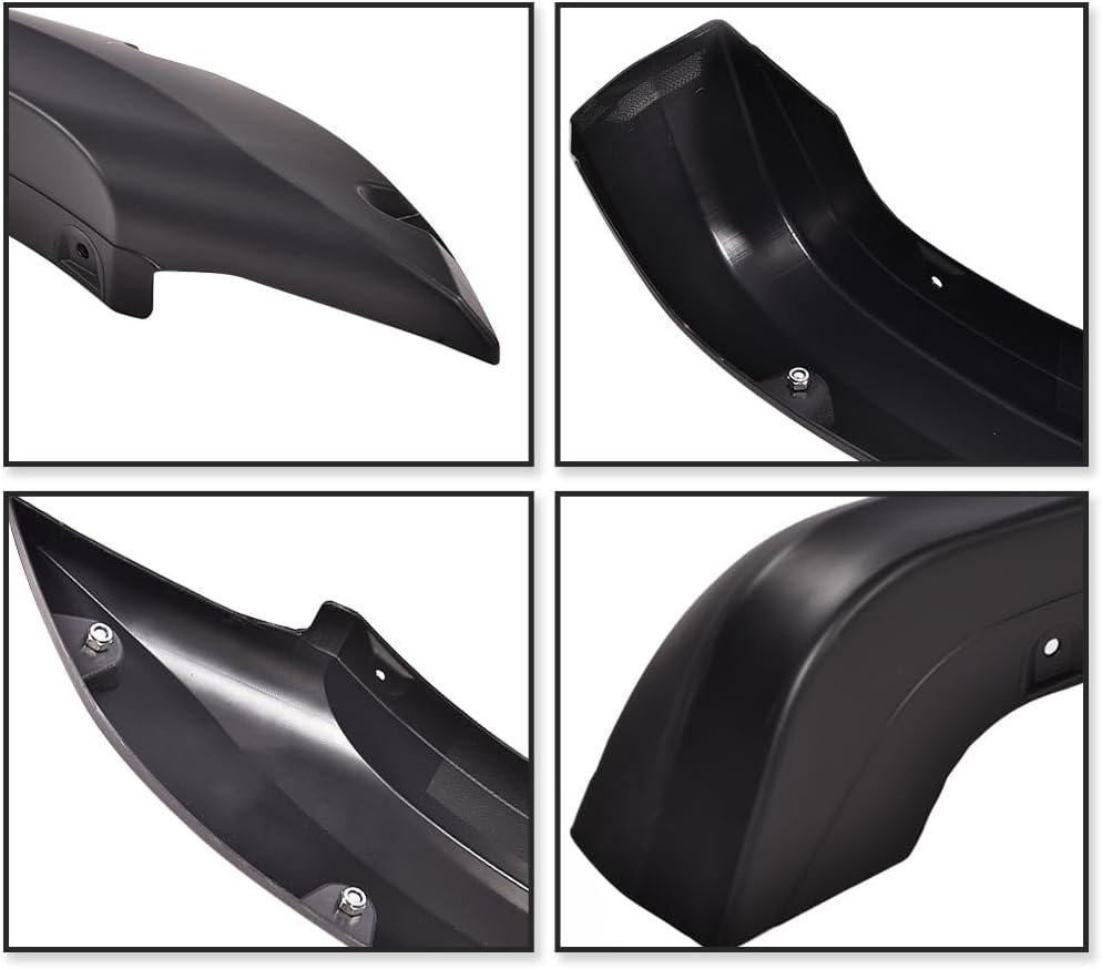 Fender Flares Compatible with Nissan Titan 2004-2015 Front and Rear Side Pocket Style Smooth Black 4Pcs